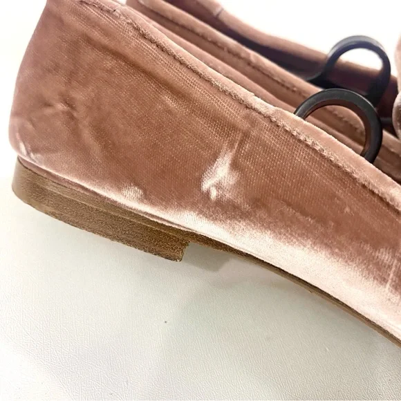 Vince Women Bray Velvet Smoking Slippers Flats Loafers Blush Pink Shoe sz 7.5 - Picture 11 of 17